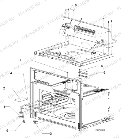 Взрыв-схема микроволновой печи Rex Electrolux FQC460CXE - Схема узла Section 4